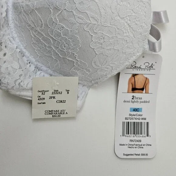 253. Rene Rafe lightly padded bra. NWT - Picture 4 of 4